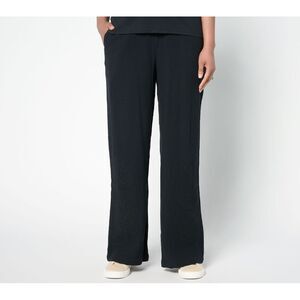 Peace Love World Women's Pants Sz M Boheme Regular Cotton Gauze Black A691383